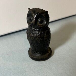 Vintage Miniture‎ Cast Iron Owl 2.5"